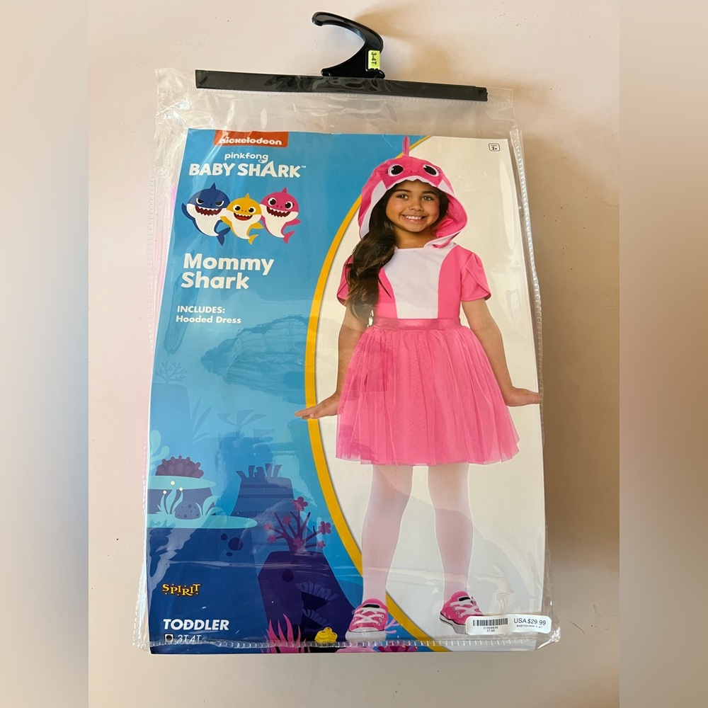 Baby Shark Mommy Shark Kids Costume - Pink